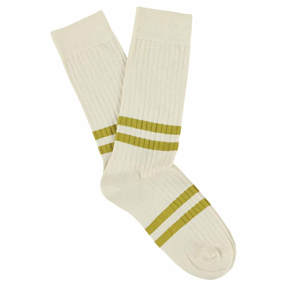 Stripes socks - Ecru / Mustard