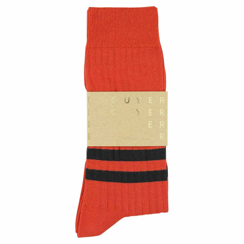 Stripes socks - Orange / Off Black