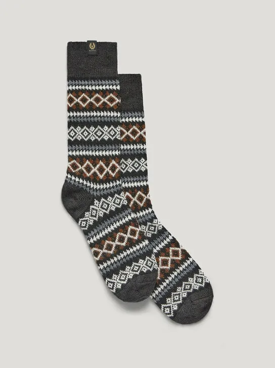 thistle fair isle socks