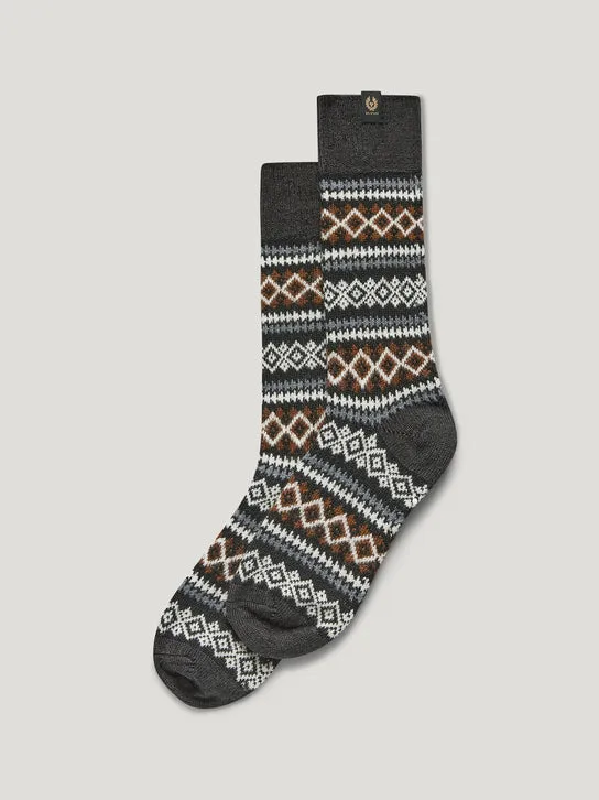 thistle fair isle socks