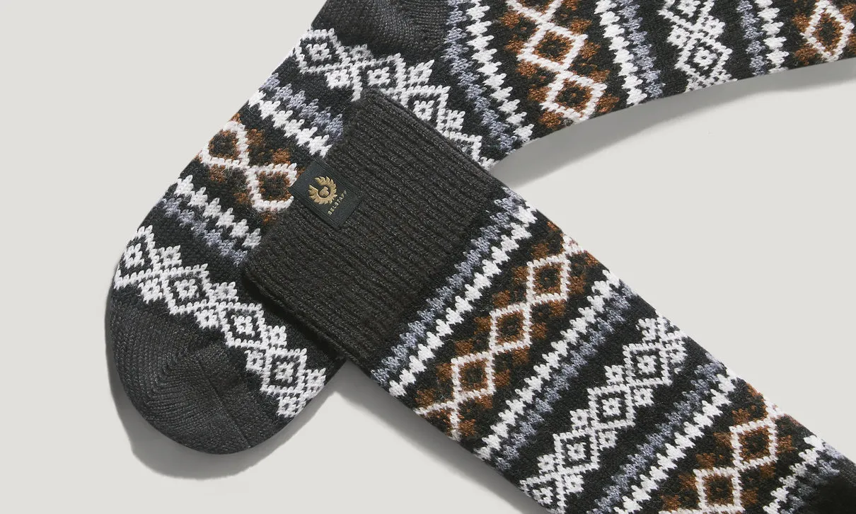 thistle fair isle socks