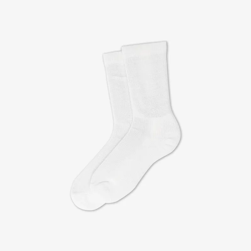 Thorlos Mens Diabetic Cushion Socks- White