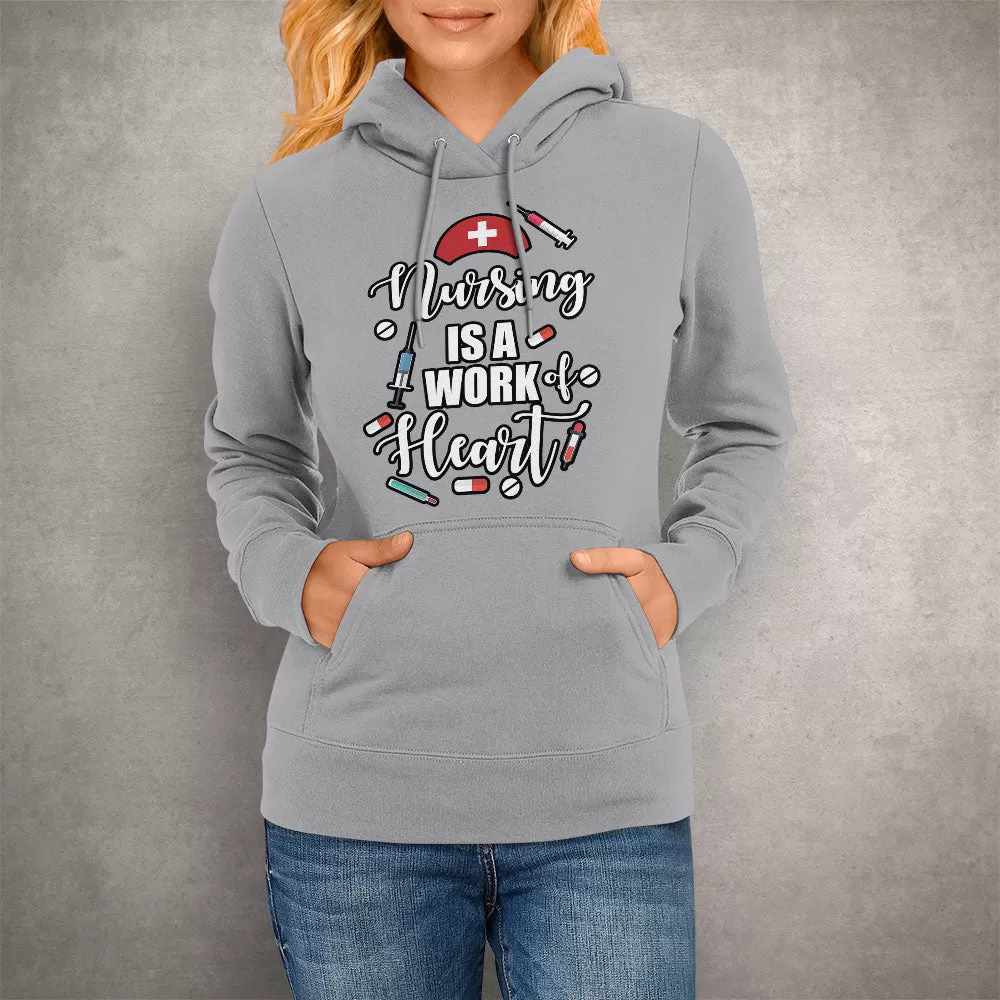 Unisex Hoodie Nurse Work Heart