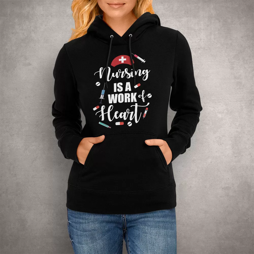 Unisex Hoodie Nurse Work Heart