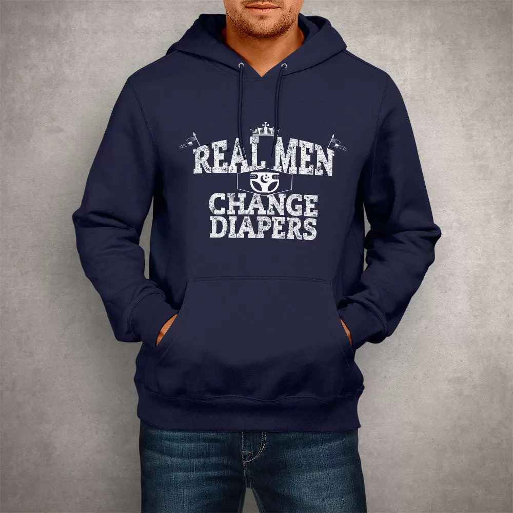 Unisex Hoodie Real Men Chang Diapers