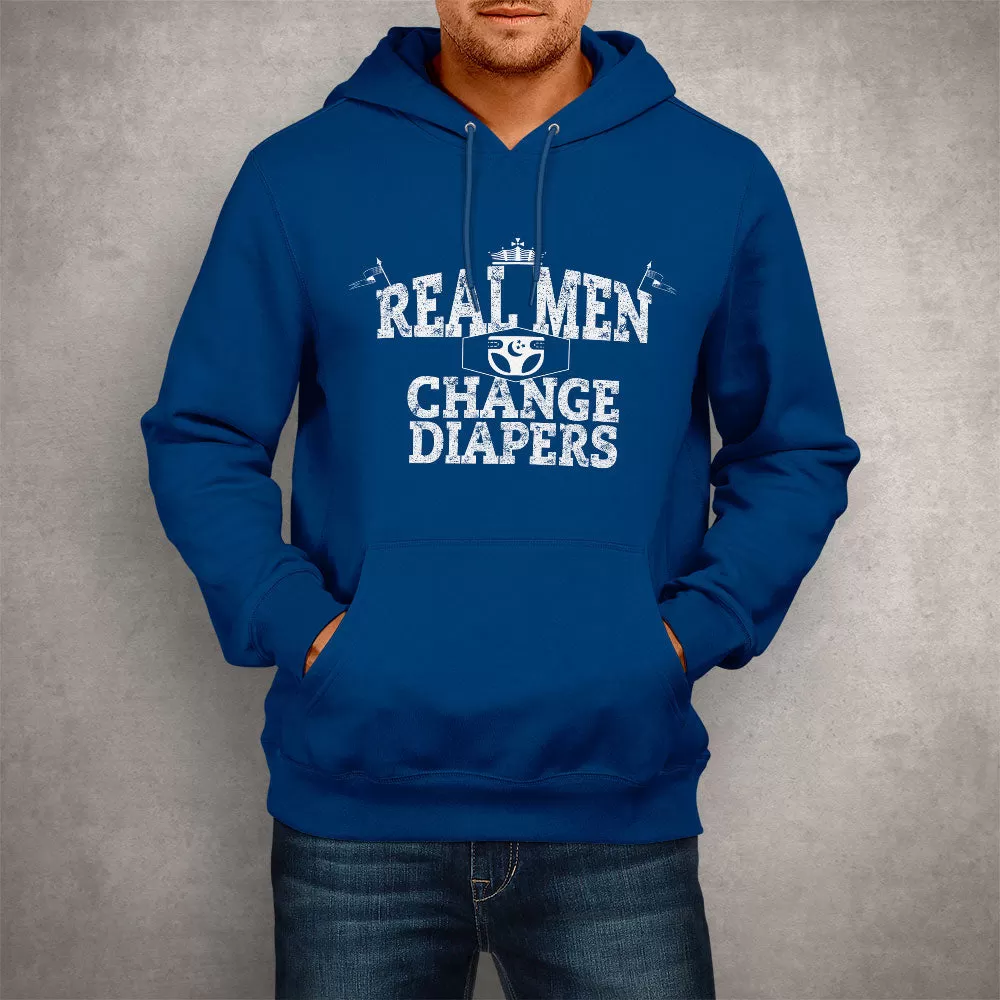 Unisex Hoodie Real Men Chang Diapers