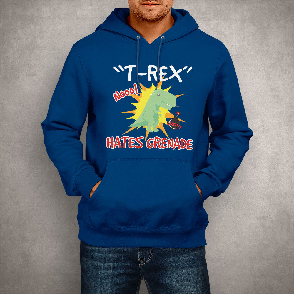 Unisex Hoodie T-Rex Hates Grenade