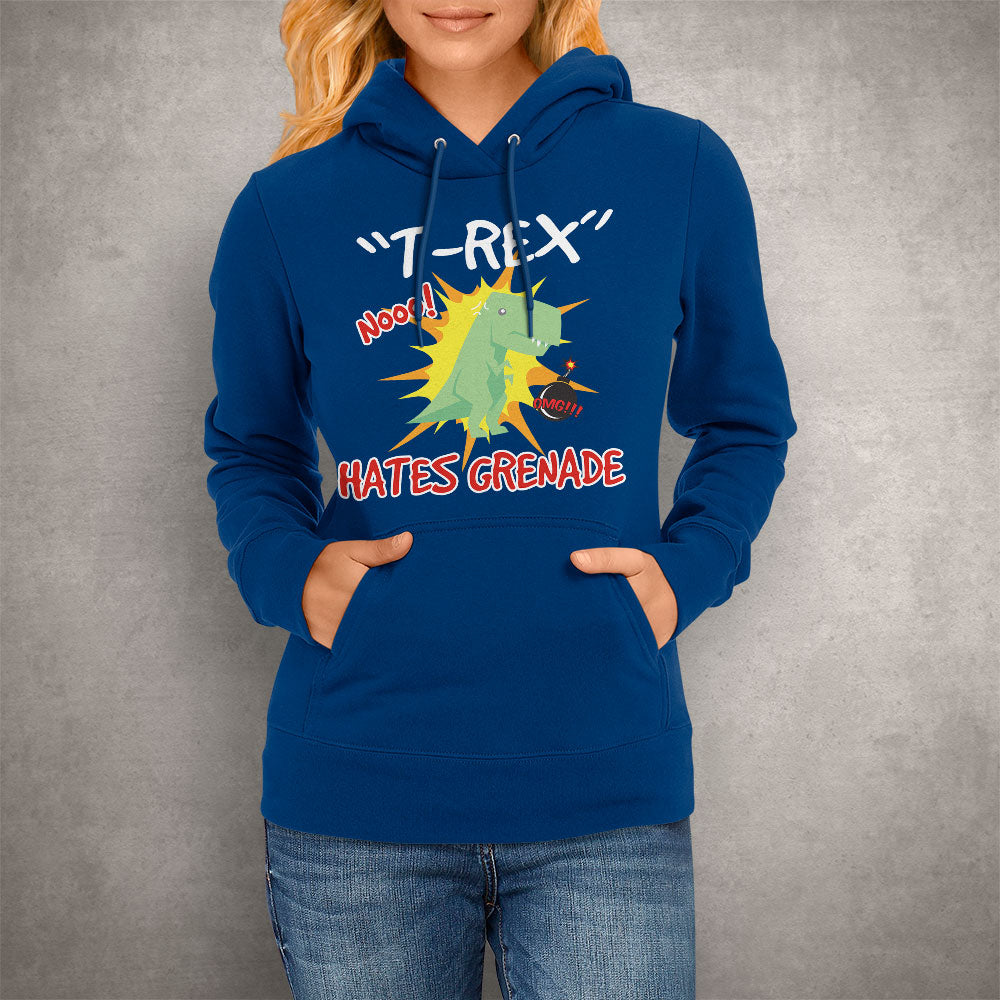 Unisex Hoodie T-Rex Hates Grenade