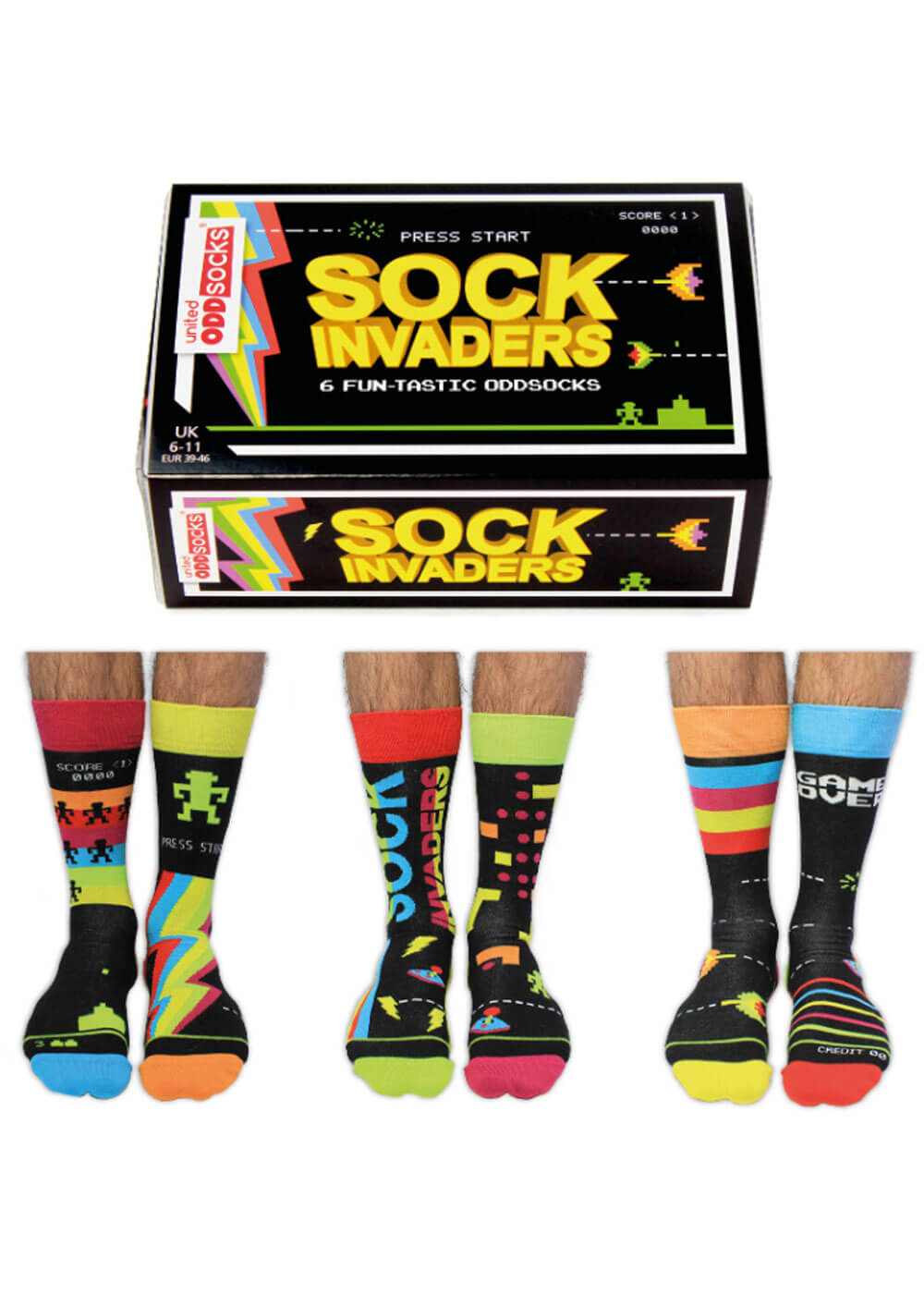 United Odd Socks 6 Men Socks Sock Invaders