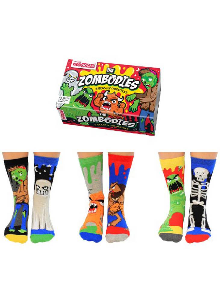 United Odd Socks 6 Women Socks Zombie Zombodies