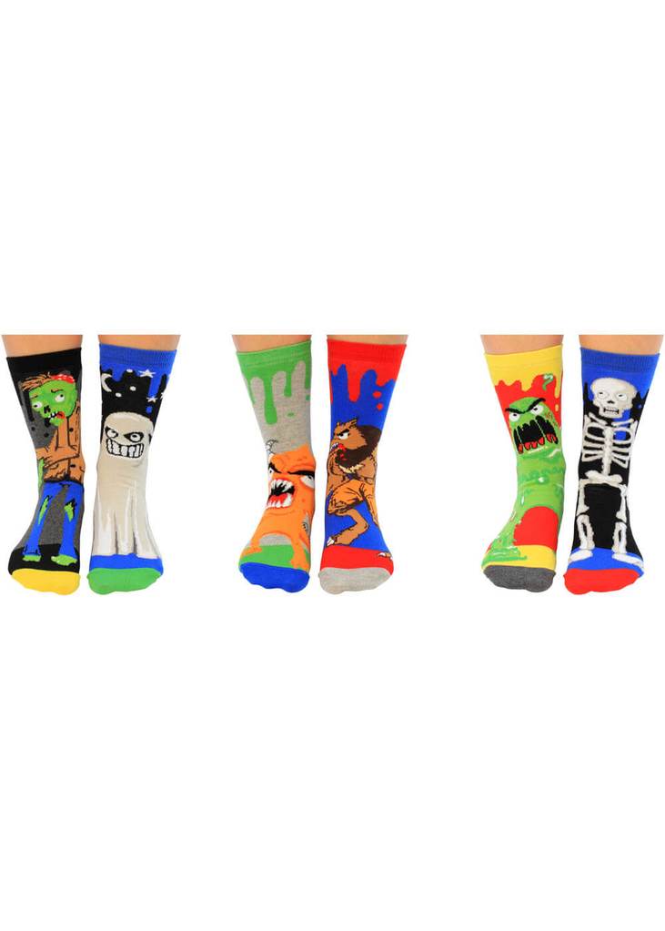 United Odd Socks 6 Women Socks Zombie Zombodies