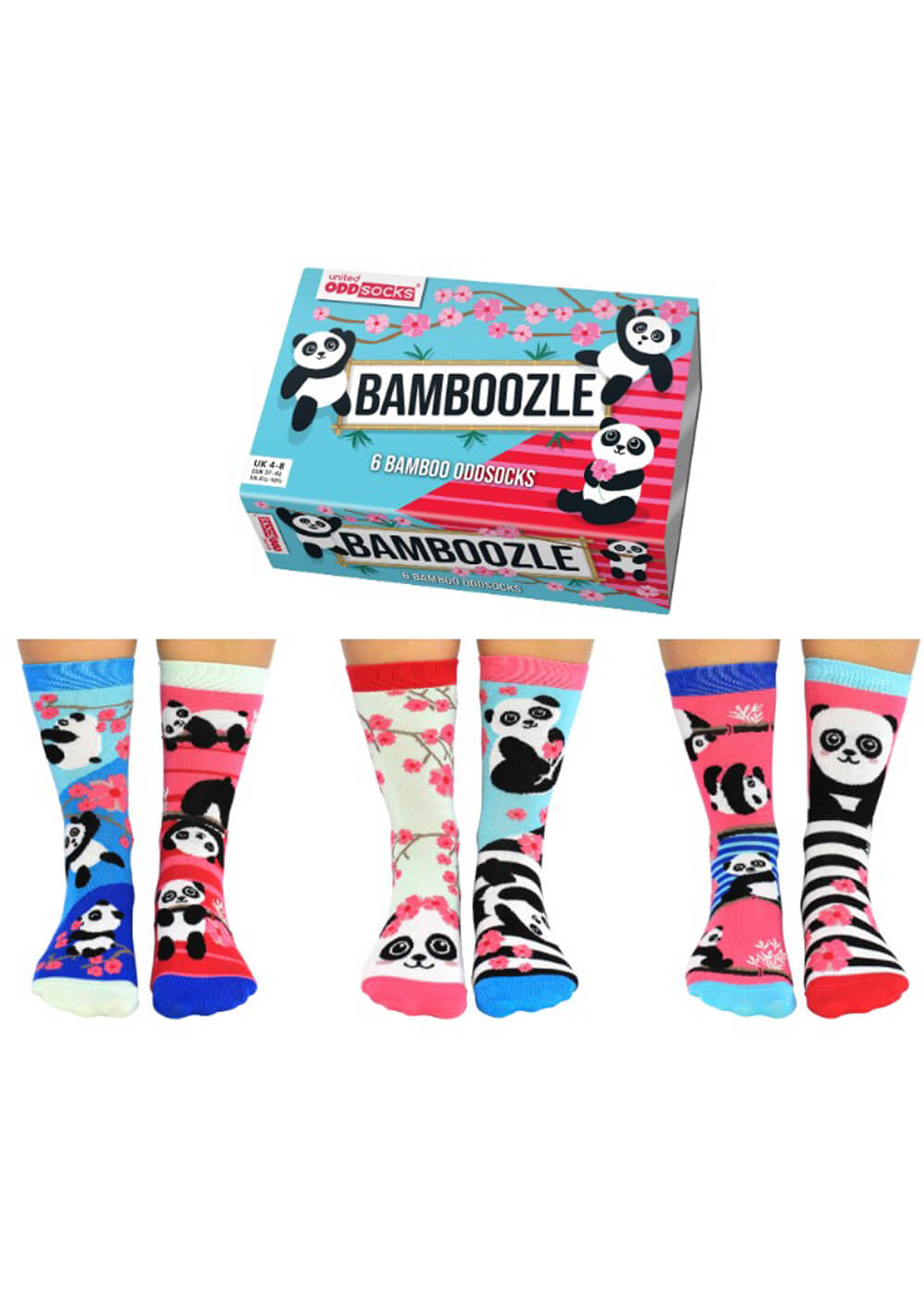 United Odd Socks 6 Women's Socks Panda Bamboozle