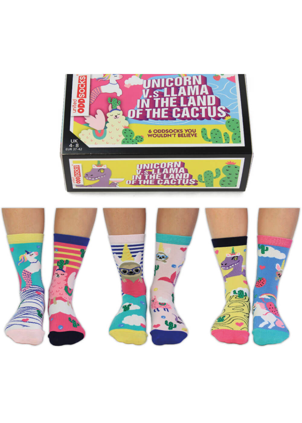 United Odd Socks 6 Women's Socks Unicorn vs. Llama