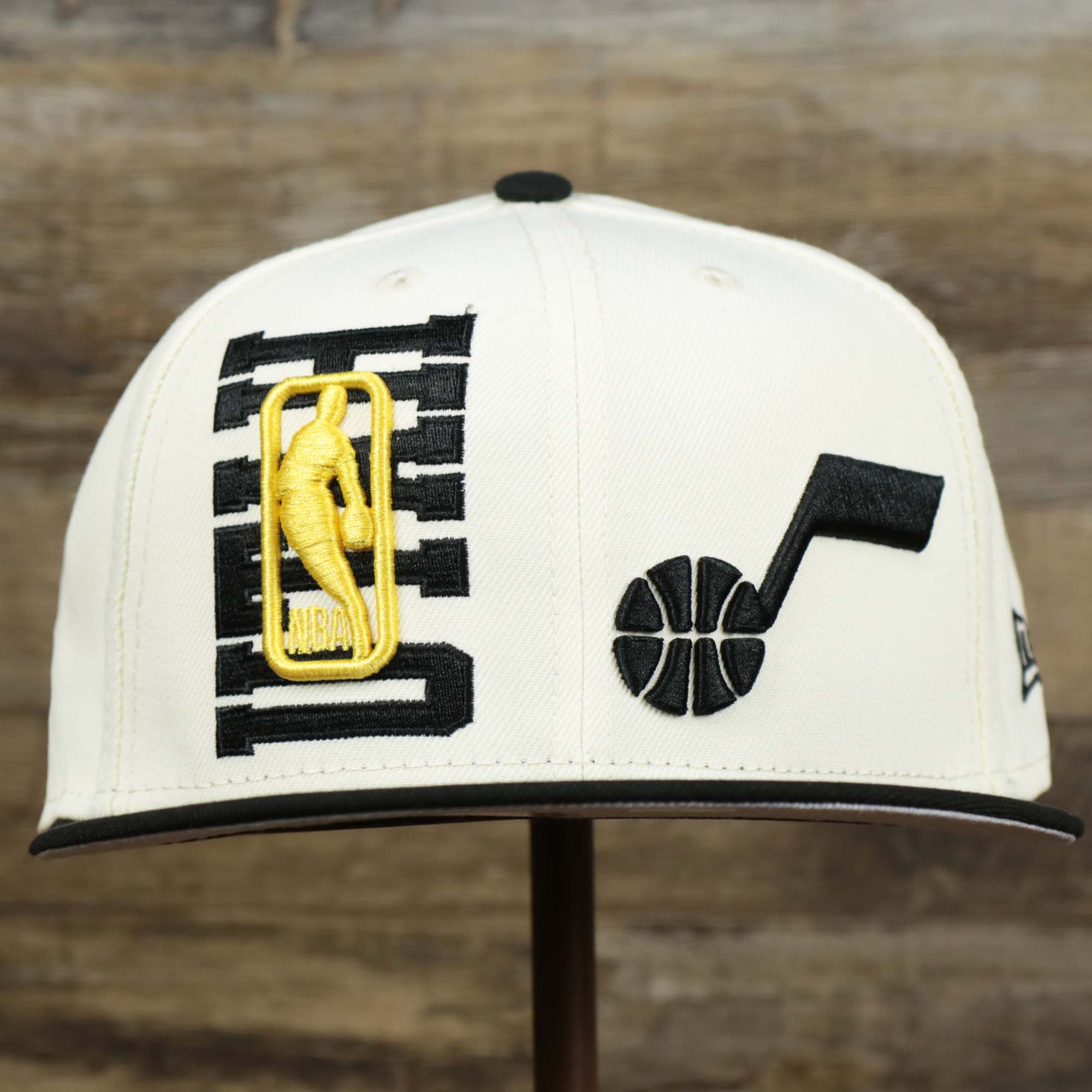 Utah Jazz NBA 2022 Draft Gray Bottom 9Fifty Snapback | New Era Cream/Black